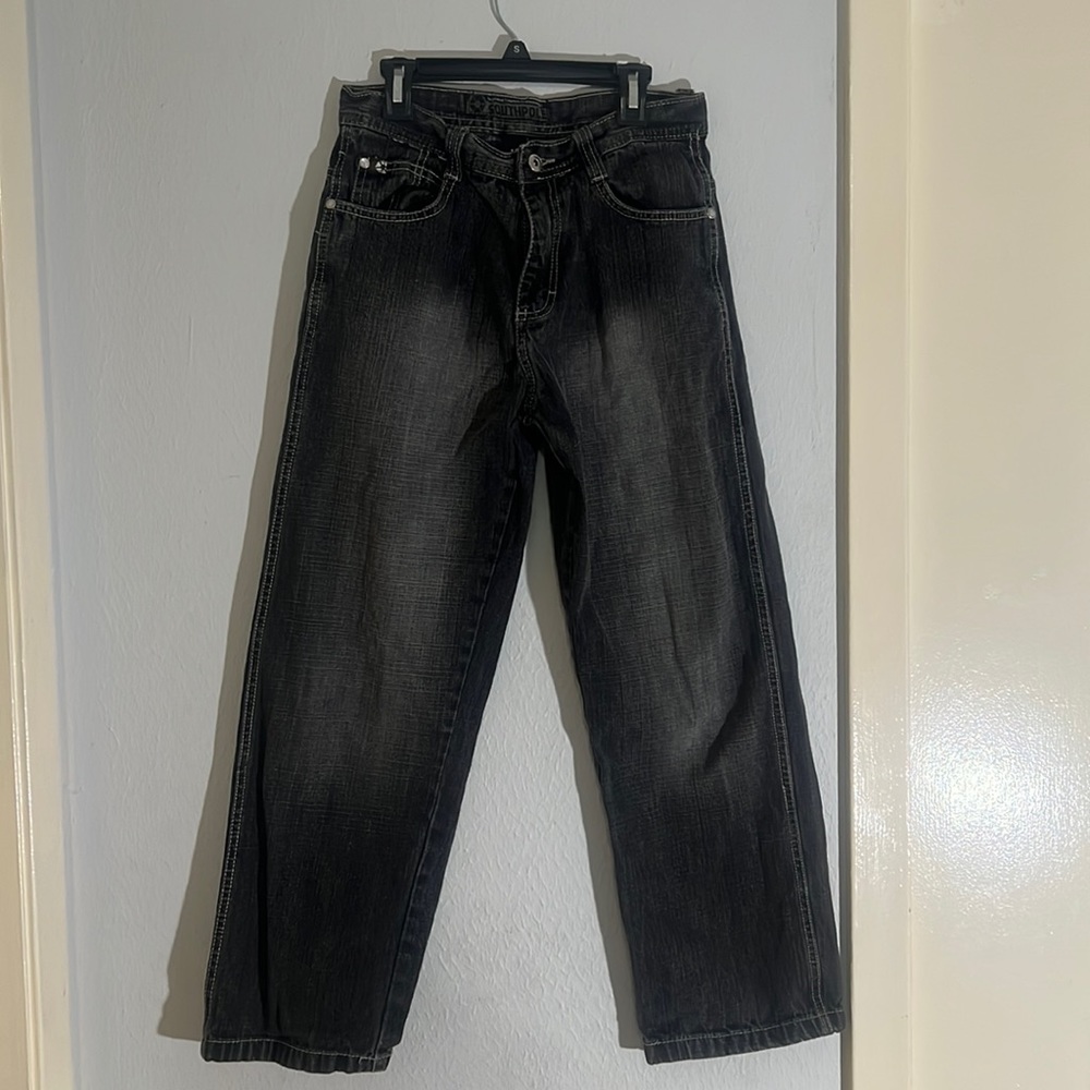 SouthPole distressed boys jeans. Size 14, 26” inseam.